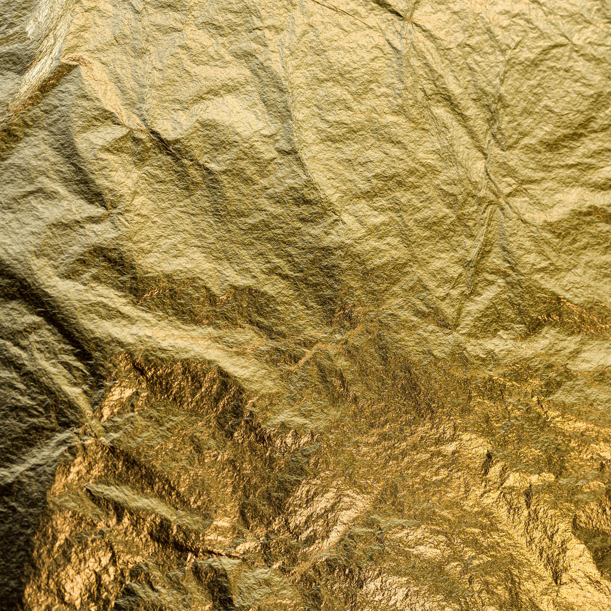 Close-up of textured gold leaf